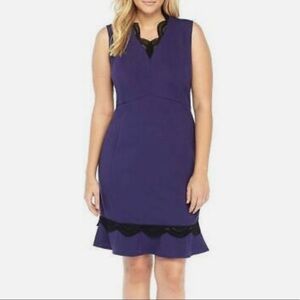 THE LIMITED Collection- Astral Aura Sleeveless Ponte Lace Dress Sz 6